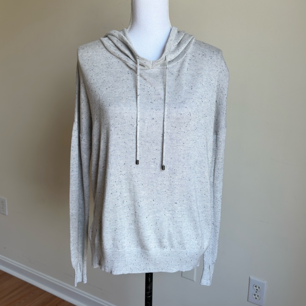 Stitches & Stripes Gray Hooded oversized Sweater Sz XS